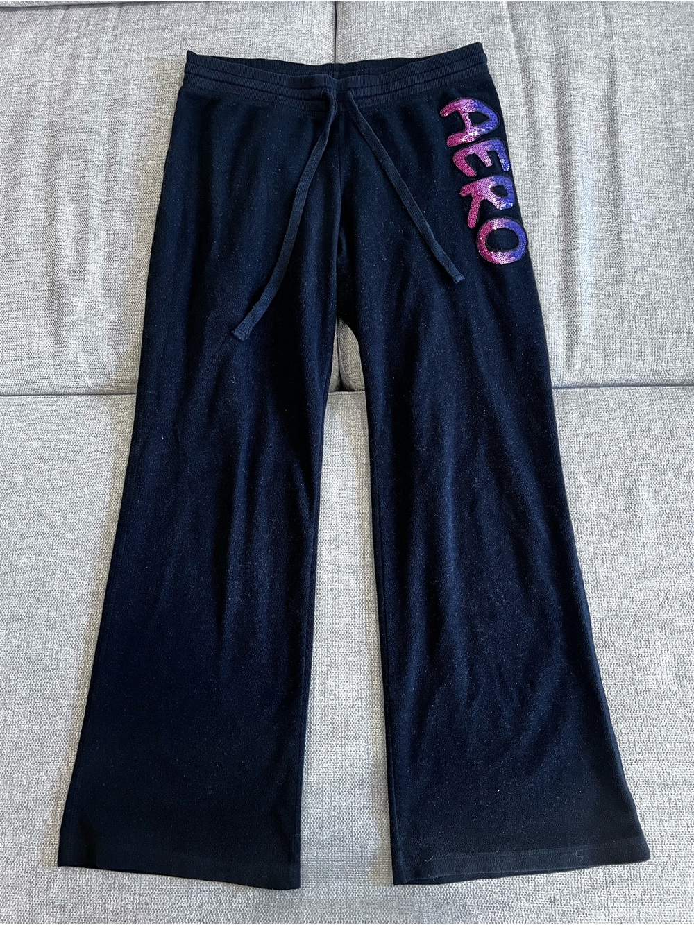 Aeropostale Navy Sweatpants with Pink Ombre Logo